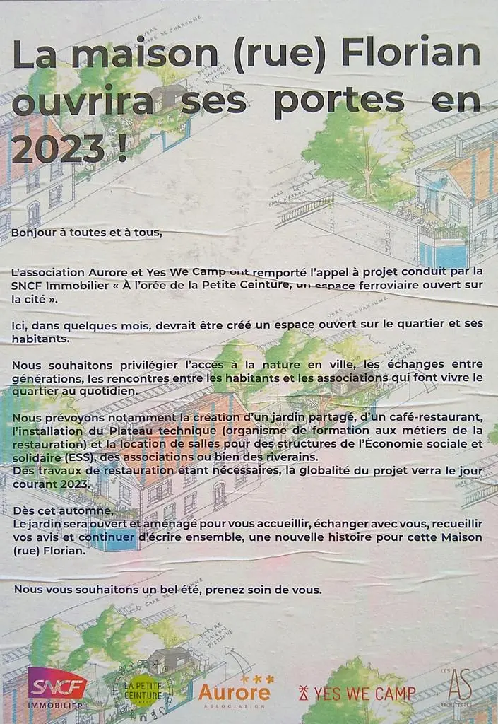 Affiche de présentation du projet lauréat pour le bâtiment du 1 rue Florian 