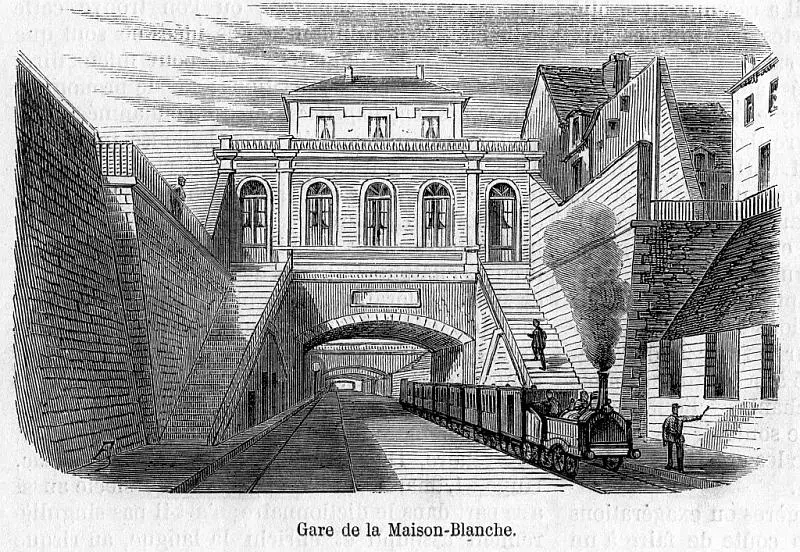 Gare de la Maison-Blanche en 1867 