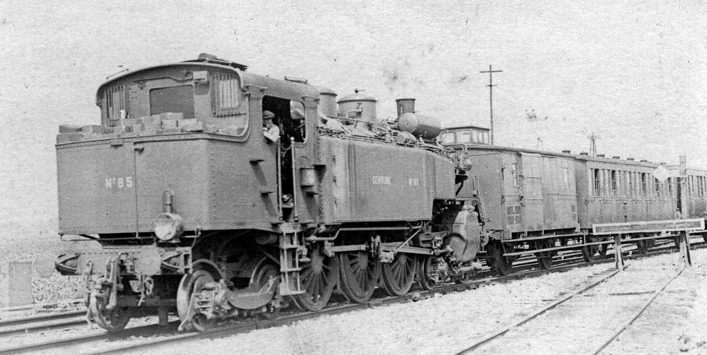 Train de la Grande Ceinture près de Valenton en juillet 1934 