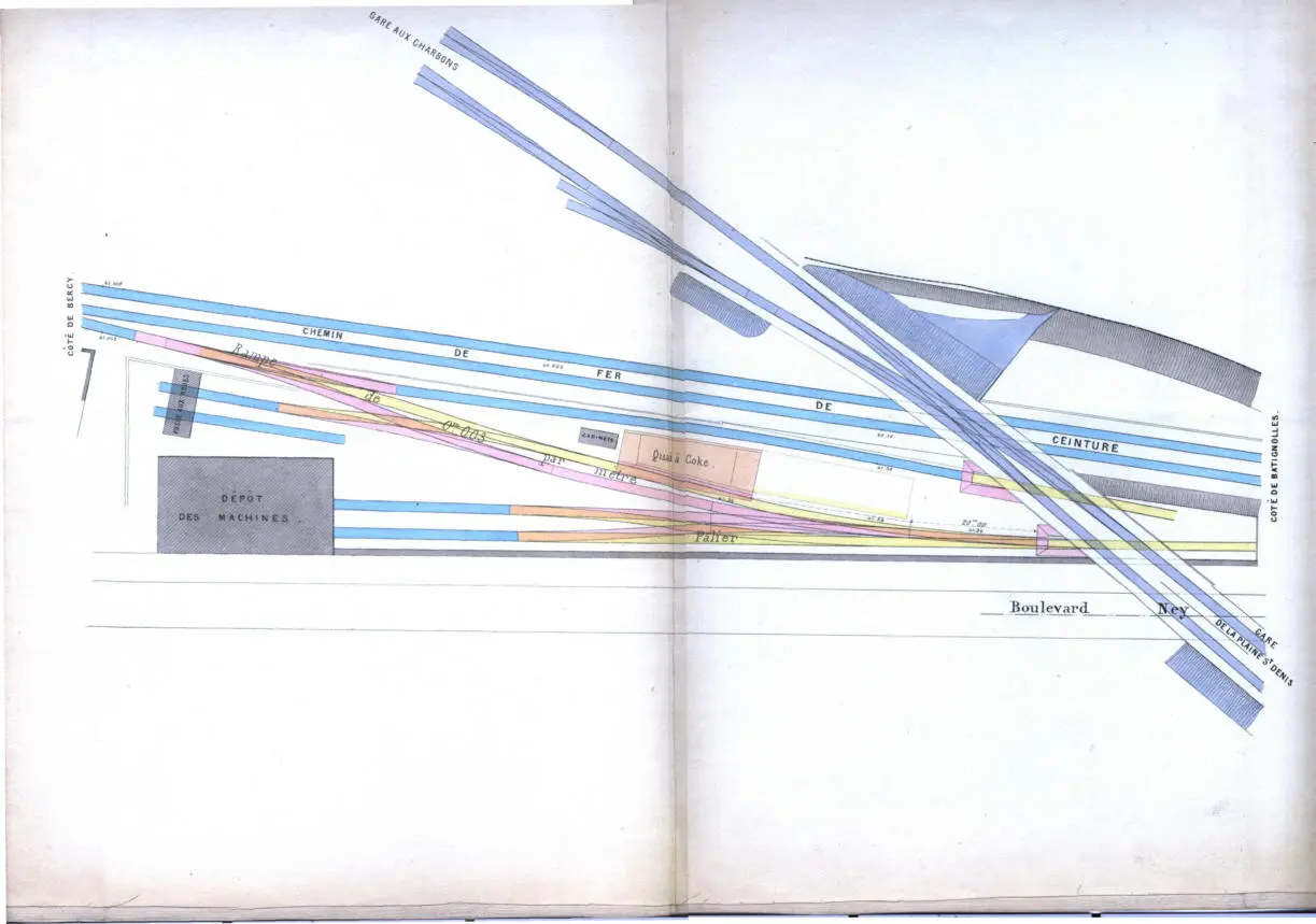 Plans des installations du dépôt de l'Évangile en 1878 