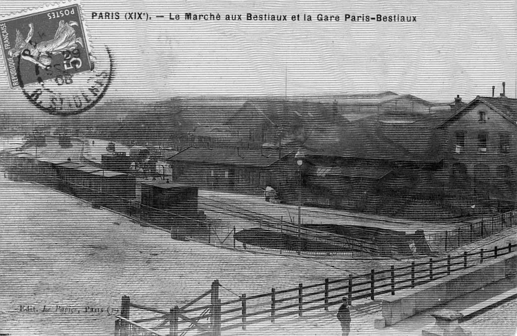 Vue de la gare de Paris-Bestiaux 